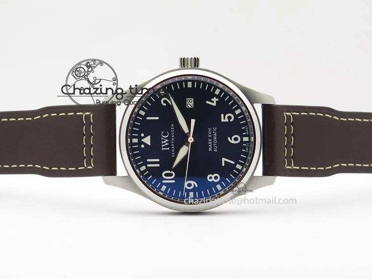 MIROTIME 0409 Mark XVIII Le Petit Prince IW327004 SS Mk Maker Best Edition Blue Dial On Brown Leather Strap A TimelessDesign 7296
